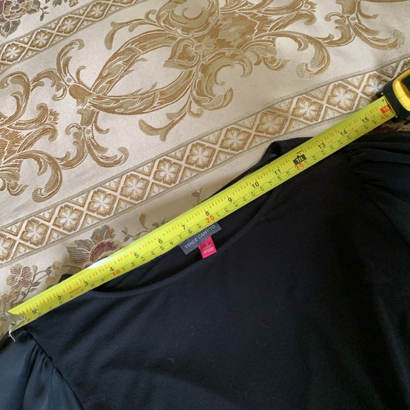 Vince Camuto black S EUC top with stunning see through bell sleeves worn once. - Picture 7 of 10